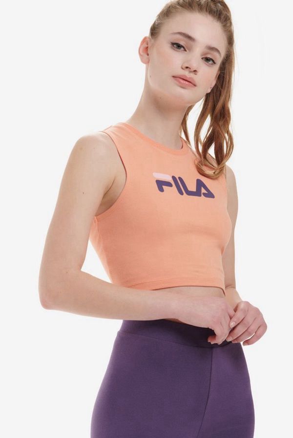 Fila Inez Crop Women's Tops - Purple/Pink,NZ 892-74130